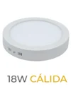 LUMINARIA LED CANDELA DE SOBREPONER 18w CALIDA REDONDA