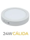LUMINARIA LED CANDELA DE SOBREPONER 24w CALIDA REDONDA