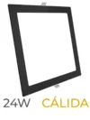 LUMINARIA LED MARCO NEGRO EMBUTIR 24W CALIDA CUADRADA