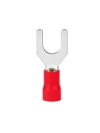 TERMINAL U DE BRONCE AISLADO 0,5 A 1,5 ROJO