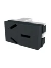 LLAVE EMBUTIR JELUZ PLATINUM TOMA 20A 1 MODULO NEGRO