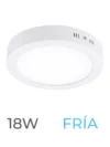 LUMINARIA LED CANDELA DE SOBREPONER 18w FRIA REDONDA
