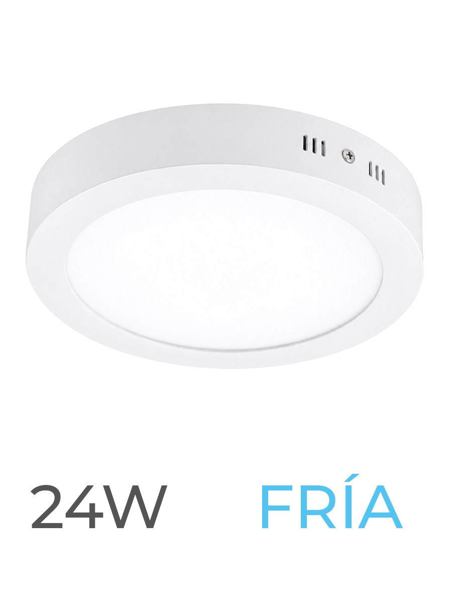LUMINARIA LED CANDELA DE SOBREPONER 24w FRIA REDONDA