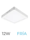 LUMINARIA LED CANDELA DE SOBREPONER 12w FRIA CUADRADA