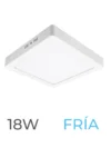 LUMINARIA LED CANDELA DE SOBREPONER 18w FRIA CUADRADA