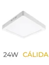 LUMINARIA LED CANDELA DE SOBREPONER 24w CALIDA CUADRADA