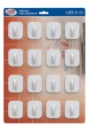 PERCHA PLAST CUADR. BLAN. AUTOADES BLISTER X16