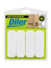 TOPE AUTOADHESIVO X 4 UNID. RECT. BLANCO
