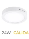 LUMINARIA LED CANDELA DE SOBREPONER 24w CALIDA REDONDA