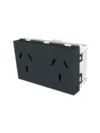 LLAVE EMBUTIR JELUZ PLATINUM TOMA DOBLE 10A NEGRO BINORMA