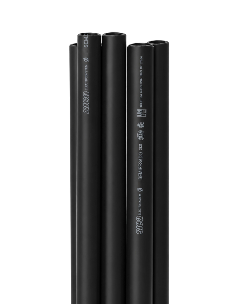 CAÑO PVC NEGRO SICA RIGIDO .7/8 (22MM)(x mts)