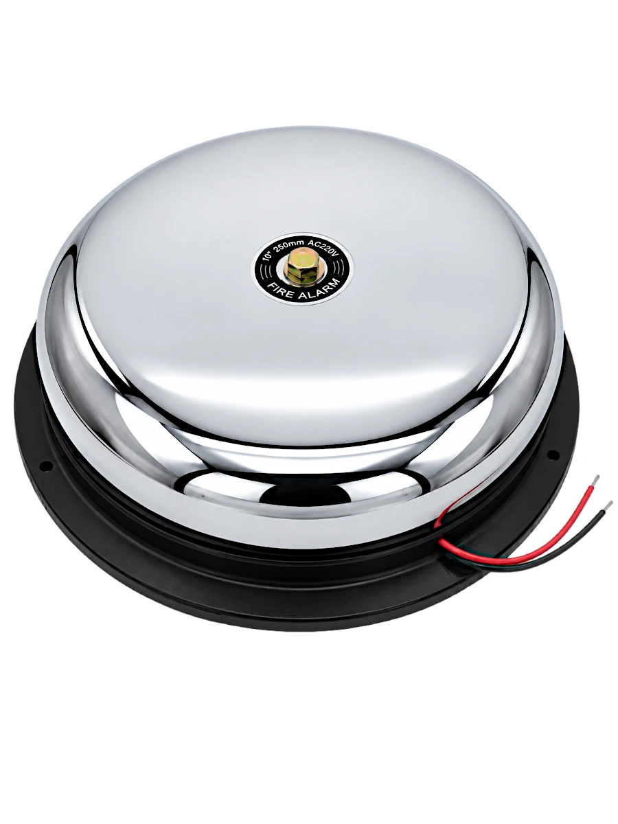 CAMPANA ALARMA DE 25CM A 220V CROMADA