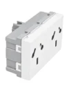 LLAVE EMBUTIR JELUZ PLATINUM TOMA DOBLE 10A BLANCO BINORMA