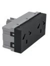 LLAVE EMBUTIR JELUZ PLATINUM TOMA DOBLE 10A NEGRO BINORMA